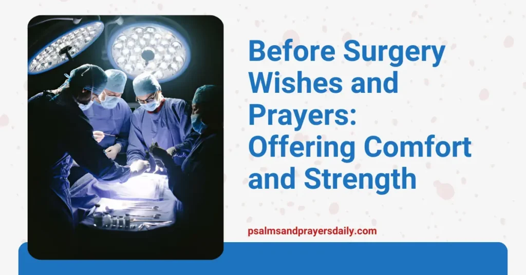Before Surgery Wishes and Prayers Offering Comfort and Strength