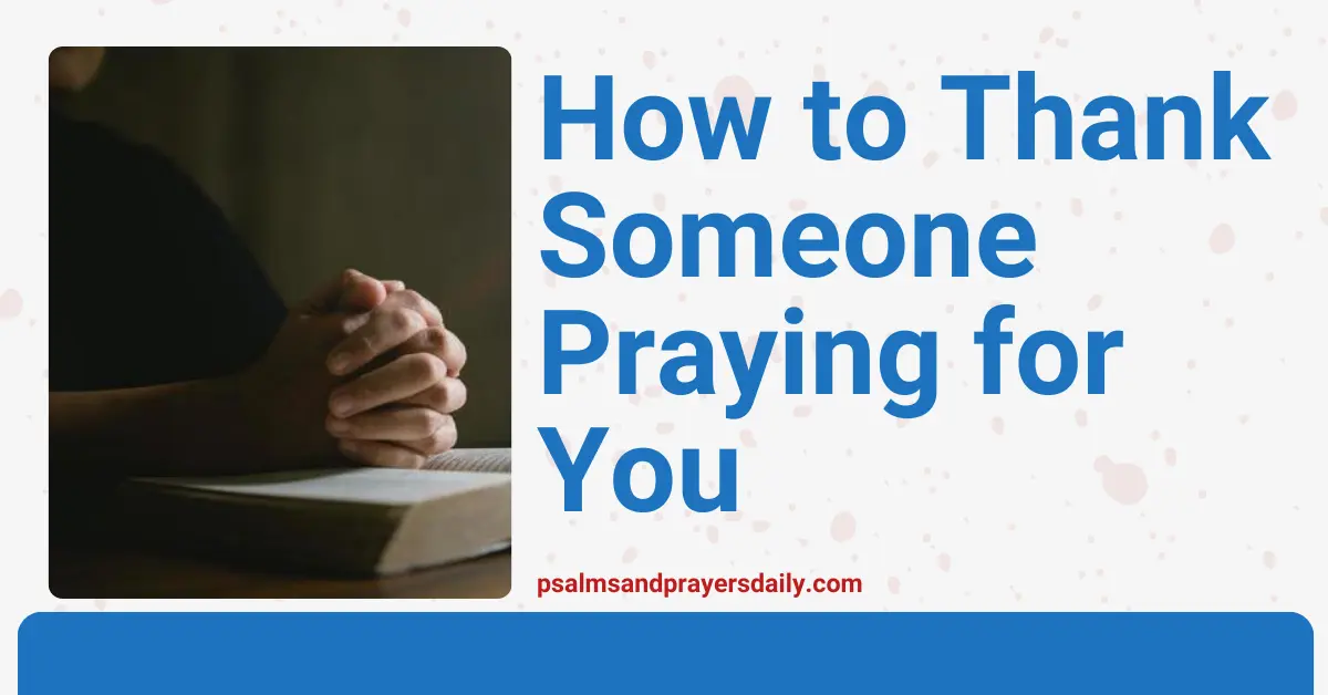 how to thank someone for praying for you