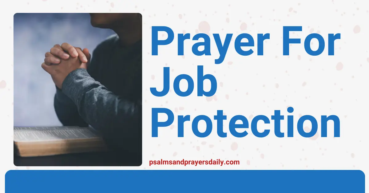 prayer for job protection