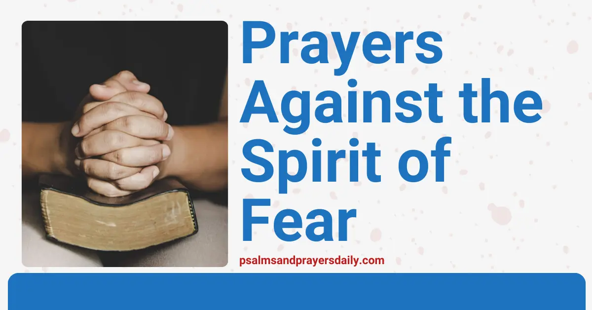 prayers against the spirit of fear