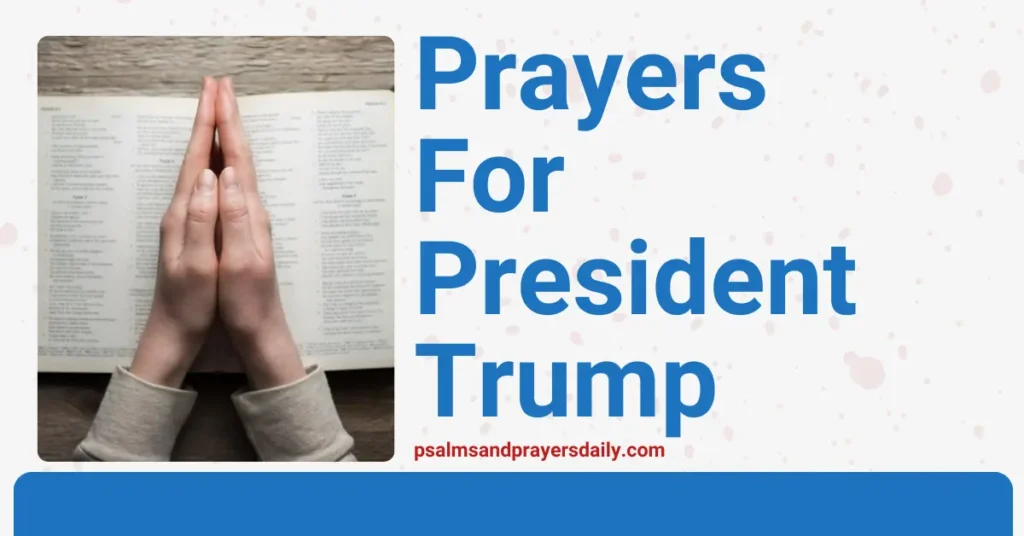 prayers for President Trump